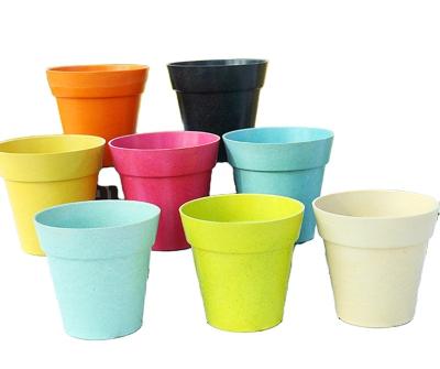 China CLASSIC send inquiry for FREE SAMPLE cheap bamboo fiber flower pot plant plastic succulent pot for sale