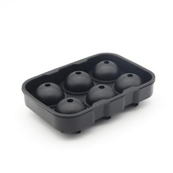 China Viable 6 Round Ice Ball Molds Big Sphere Silicone Ice Ball Maker Big Square Ice Cube Trays With Lid And Funnel for sale