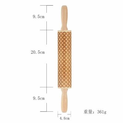 China Beech Wood Sustainable Popular Popular Baking Classic Dough Cookie Pin for sale