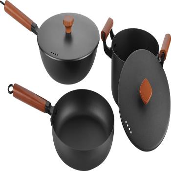 China Sustainable Popular Home Kitchen Cooking Modern Design Nonstick CookWare Set Coated And Frying Pans for sale