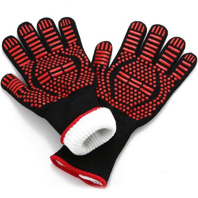 China Xushen Wholesale BBQ 1472F Dotted High Quality Heat Resistant Gloves for Smoker BBQ Cooking Cooking for sale