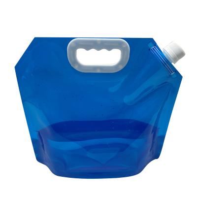 China Container Collapsible Bag Impact Resistance Plastic Water Storage Jug For Camping Hiking Backpack Freezable Collapsible Bottle for sale