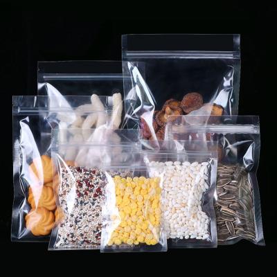 China 3.2 Mil Clear Resealable Airtight Moisture-Proof Laminated Plastic Pet Food Disposable Ziplock Bags / LDPE 12 Sizes for sale