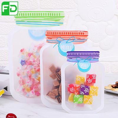 China Cheap Clear Shatter Resistance Mason Jar Plastic Bag Food Zip Lock Bags for sale