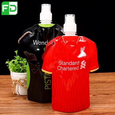 China Collapsible Collapsible Water Bottle Cheap Custom Plastic Water Bottle Plastic Bottle T-shirt for sale