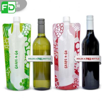 China High Quality 750Ml Wine Bottle Unbreakable Collapsible Collapsible Water Bottle Wine Bottle With 30Cm Height for sale