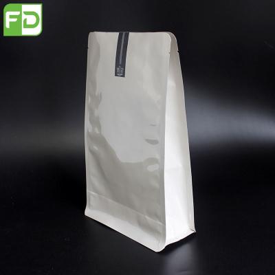 China 1000G Recyclable Custom Logo Grease Proof Flat Bottom Bag Stand Up Pouch Rice Packaging for sale