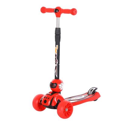 China Popular Scooter Children's Handlebar Adjustable Height Foot Scooter With Three Wheels 3 Wheel Kids Scooter With Lights for sale