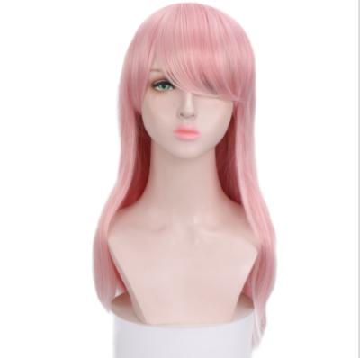 China High quality silky straight wave hair straight hair new unprocessed design with pink wig inside wholesale online for sale