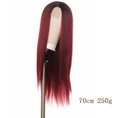 China Silky Straight Wave Guaranteed Quality Long Straight Synthetic Small Lace Wigs for sale