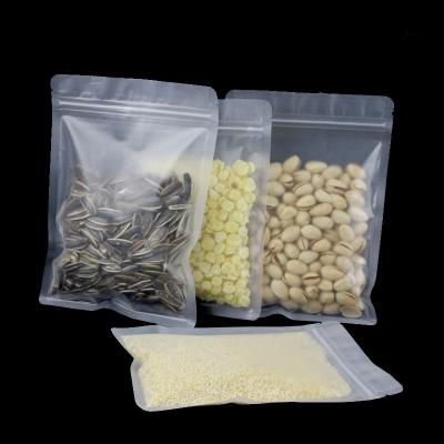 China Moisture Proof Resealable Zip Lock Opaque Frosted Plastic Zipper Pouch Flat Bottom Packaging Bag for sale