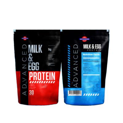 China Custom Recyclable Doypack Heat Seal Whey Protein Powder Stand Up Pouch Zipper Bags For Box Nbis Packaging Custom Logo for sale