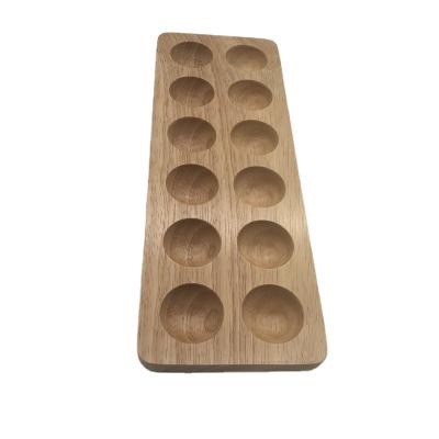 China Natural Wooden Disposable Egg Tray Handmade Home Egg Storage for sale