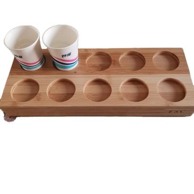 China China Craft Beer Flight Sample Set Shot Glass Wooden Pallet for sale