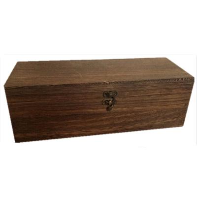 China Handmade Rustic Antique Burnt Finish Gift Packaging Wooden Box for sale