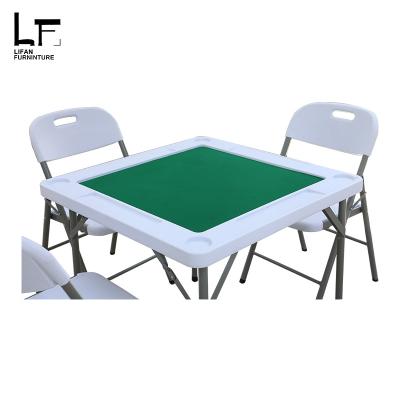 China Lightweight Adjustable Plastic Folding Mahjong Table And Powder - Coated Steel Frame for sale