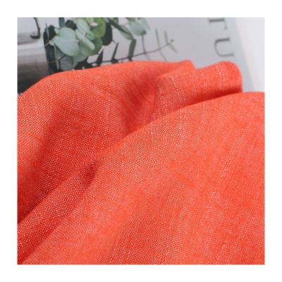 China 2022 Spring Fashion Wrinkle Stain Resistant Cotton 190g Spring Dress Suit Yarn-dyed Thin Linen Fabric And Summer Shirt Fabric for sale