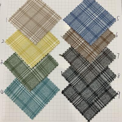 China Breathable Cheap Price 58% Polyester 38% Rayon 4% Spandex Plaid TR Geometric Yarn-Dyed Jacquard Fabric For Suit for sale