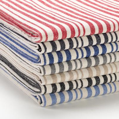 China Breathable Home Textile Luggage Cotton And Striped Yarn-Dyed Jacquard Canvas Fabric for sale