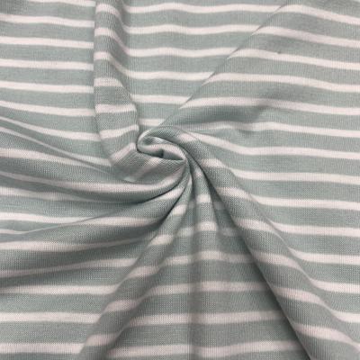 China Customized Colorful Striped 32s 180g Summer Polyester Tank Top Tear-Resistant Fabric For Shirt for sale