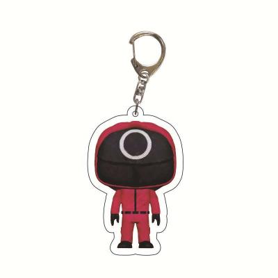 China KeyChains Hot Selling Squid TV Serie Cosplay Korean Robot Doll Pendant Game Toys Squid Game Key Chain Toys for sale