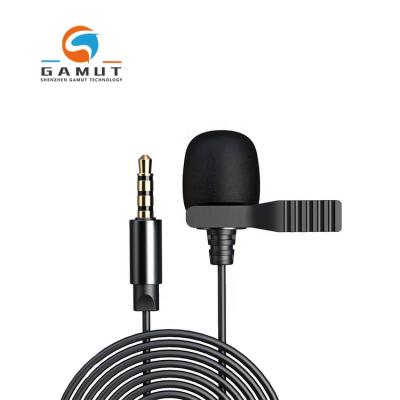 China Mini Exquisite Portable Mike 3.5MM Mini Wired Lapel Clip Microphone for Smart Cell Phone and Camera for sale