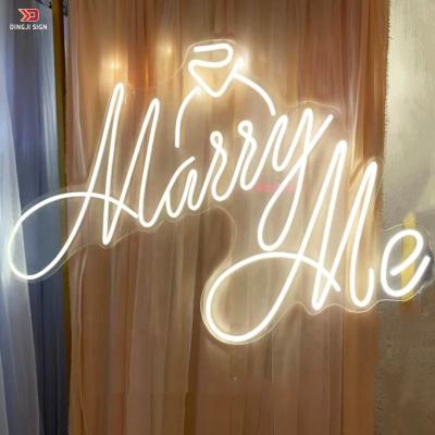 China High Quality Buildings You Will Marry Me Rolling Stones Neon Sign Mr. And Mrs Wedding Neon Sign for sale