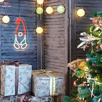 China Buildings Christmas Ornaments Holiday Decoration Home Lights Sign Christmas Elks Model Lights Neon Decorative Sign for sale