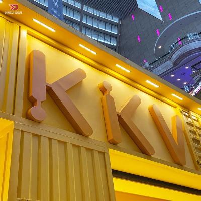 China Buildings Customized Solid Gold Metal Door Letters Dark Stainless Steel Cut 3d Letters Metal Letters for sale