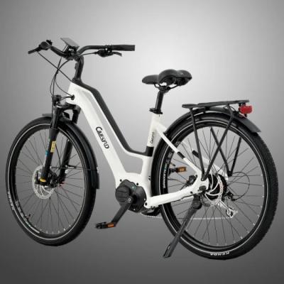 China Aluminum Alloy 700c45c Rear Drive Carbon Electric Bicycle Hydraulic Disc Brake, Front Suspension Fork for sale