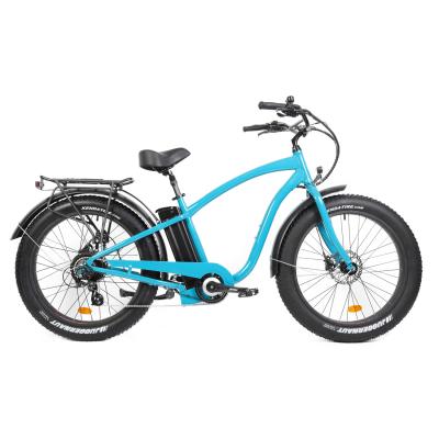 China 750w Fat Tire 750w High Power Beach Cruiser Electric Bike Fat Bike Electric Bicycle Standard Electric Bike Motor Affordable for sale