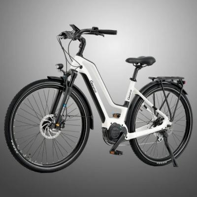 China New Aluminum Alloy Carbon Frame City Style E-Bike MI Battery Electric Bicycle for sale