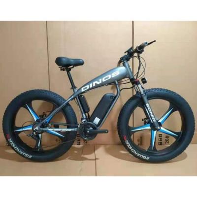 China Aluminum Alloy Competitive Price Alloy Snow E-Bike Full 26 Inch Alloy Frame Alloy Locked Fork LED Wheels Light. 26x4.0 48V10 tire battery for sale