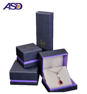 China Paper New Products Luxury Leatherette Jewelry Gift Box With Custom Logo, Custom Jewelry Box for sale