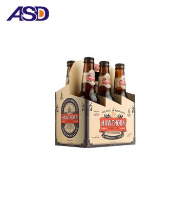 China Recycled Materials Custom Printing 6 Pack Bottles Beer Export Master Cardboard Boxes, Recyclable Corrugated Foldable Wine Cardboard Packaging Box for sale