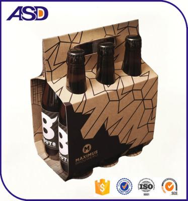 China Recycled Materials Custom Printed Cardboard Six Pack Beer Box Wine Boxes for sale