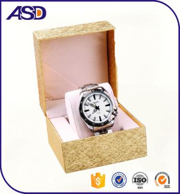 China Leather Upscale Gold Wood Watch Boxes With Personalization for sale