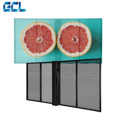 China Outdoor Grille LED Poster Rack LED Display Screen HD Digital Transparent LED Display for sale