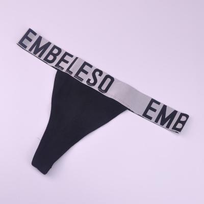 China Hot Selling Antibacterial Women Underwear M-2XL Panties Briefs Sexy Low Waist T Back Thong for sale