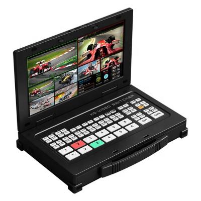 China Linux OS HDMI Video Switcher voor Radio TV Broadcasting Equipment met logo en ondertiteling Te koop