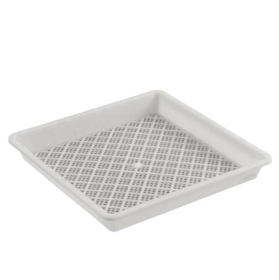 China Factory Price Modern Multifunctional White Rectangular Hydroponic Trays Trays For Garden Tray With Holes Dish for sale