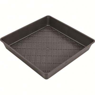 China Modern Hot Sale Vegetable 430 x 430 x 70mm Factory Plastic Mesh Square Flat Tray for sale