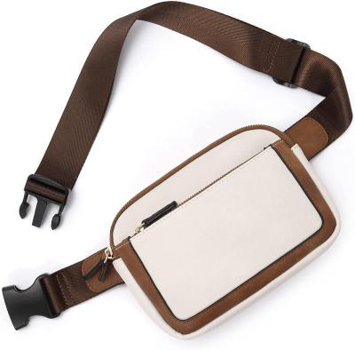 China New Arrival Fa2023 Water Proof Mini Everywhere Crossbody Hiking Waist Small Vegan Adjustable Strap Leather Belt Bag With Pocket For Women for sale