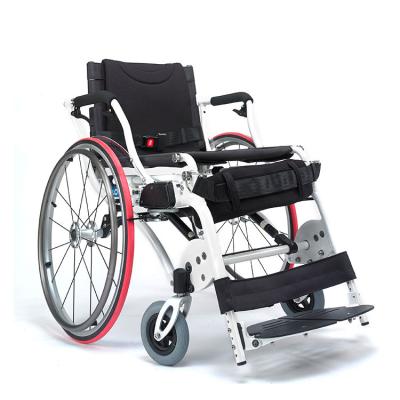 China Wheelchair Manual & Manual Stand Up Leo Aluminum Alloy Folding Manual Holder Up Wheelchair for sale