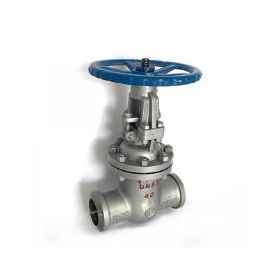 China PN40 pipe high temperature butt welding gate valve 3 inch sluice gate valve worm gear manual for sale