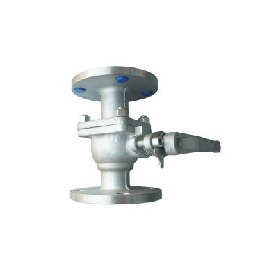 China Hydraulic regulator long handle ball valve prices sanitary stainless steel 304 316L manual flanged connection 3PC Ball Valve for sale