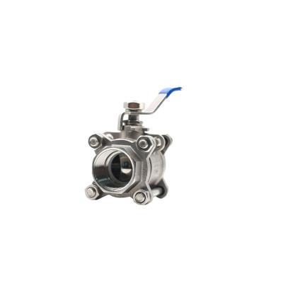 China SS factory price three-disc ball steel valve 3 inch stainless steel 316L ball valve for sale