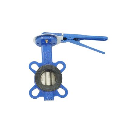 China Handles operate cast iron epdm seat wafer price wafer butterfly valve dn100 butterfly valve for sale