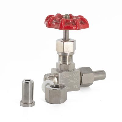 China Angle valve light weight 316SS high quality metal needle valves actuator 3-way water valve for sale