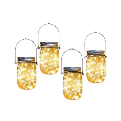 China 20 LED Bottle Hanging Solar Mason Jar Lid Fairy String Light Outdoor Solar Light for Wall and Patio Garden Yard Lawn Tree Christmas for sale